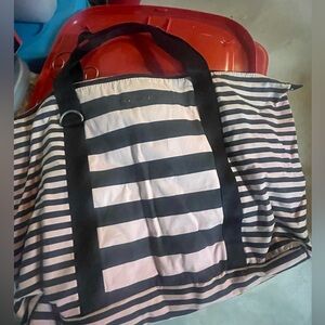 Victoria Secret pink and black oversized tote bag